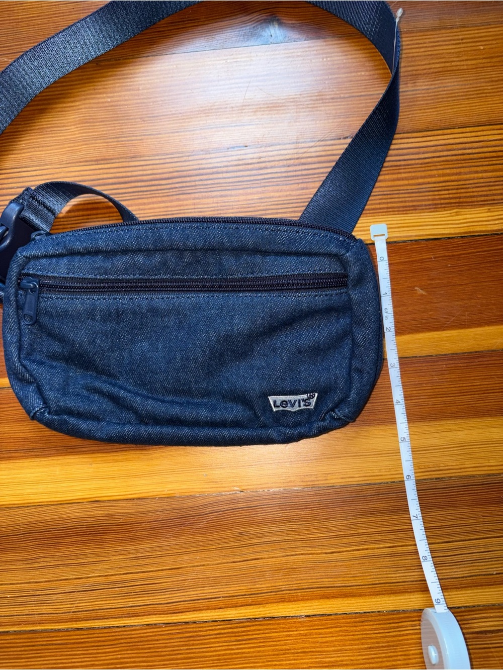 Levi's Dark Denim Waist Bag with Adjustable Strap - Picture 3 of 6